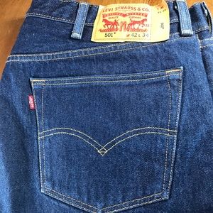 Levi’s 501, shrink to fit bluejeans